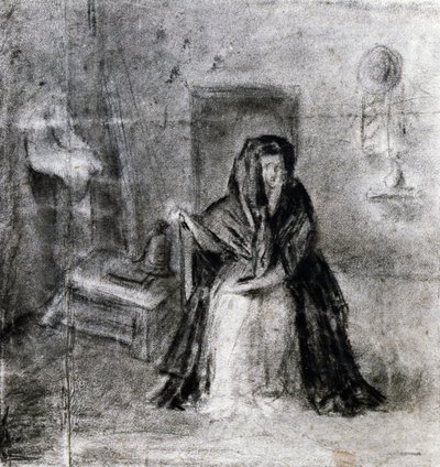 Seated Woman, by Antonio Canova (1757-1822), Drawing by Antonio Canova