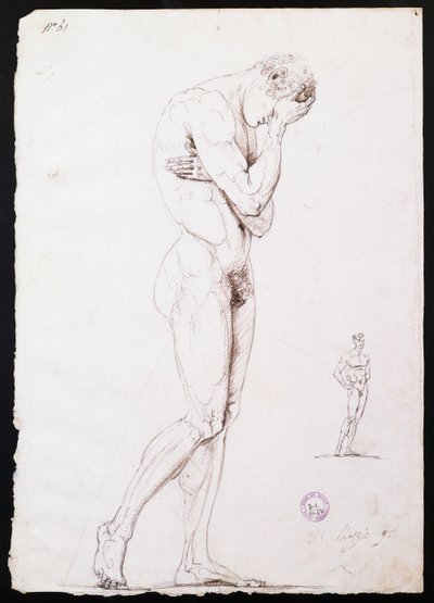 Standing Male Nude in Left Profile by Antonio Canova