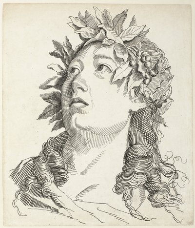 Female Head with Laurel Wreath (Four Heads series) by Antonio Giuseppe Barbazza