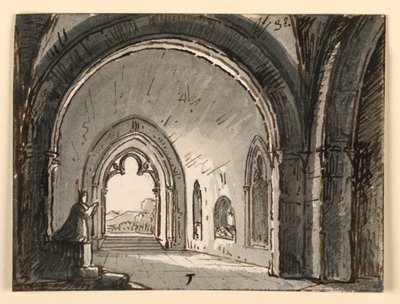 Interior of Church Near Faenza by Antonio Giuseppe Basoli