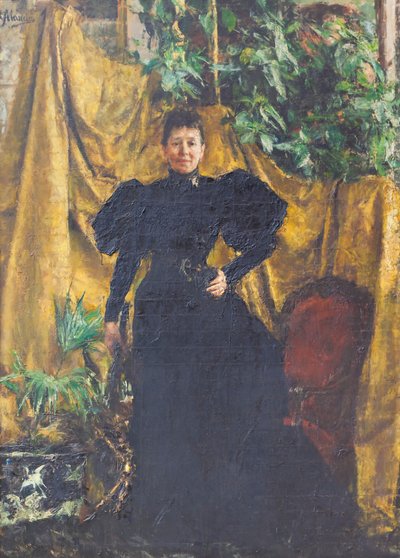 Portrait of Signora Pantaleoni by Antonio Mancini