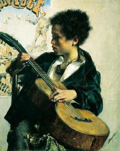 Urchin with a Guitar by Antonio Mancini