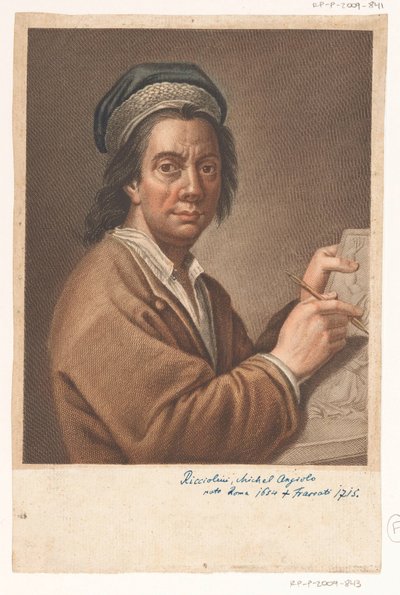 Portrait of Artist Michelangelo Ricciolini by Antonio Pazzi