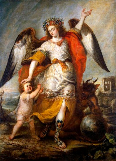 Guardian Angel by Antonio Pereda y Salgado de