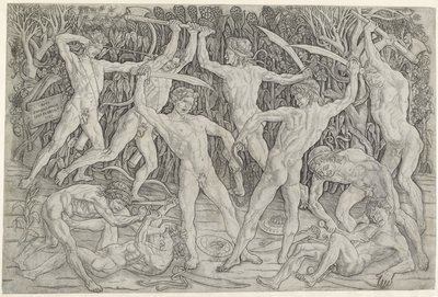 Battle of Nude Men by Antonio Pollaiuolo