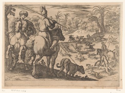 Ostrich hunt by Antonio Tempesta