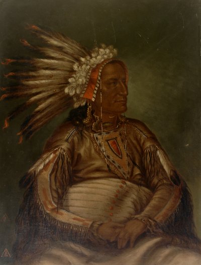 O-mata-ah-luta Red Plume by Antonio Zeno Shindler