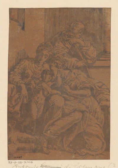 Holy Family with Anna by Antonio da Cremona