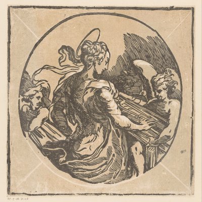 Saint Cecilia Playing Music by Antonio da Trento (possibly)