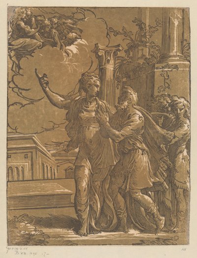 Emperor Augustus and the Tiburtine Sibyl by Antonio da Trento