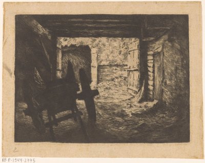 Farm Barn with Cart by Antoon Derkinderen