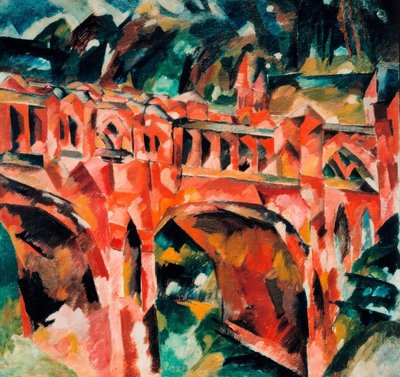 Red Bridge in Tsaritsyno by Aristarch Wassiljewitsch Lentulow