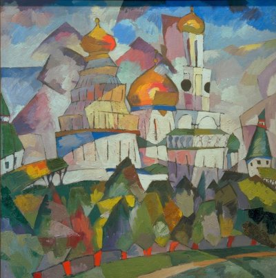 Towers of the New Jerusalem Monastery by Aristarch Wassiljewitsch Lentulow