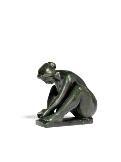 Crouching Girl Holding One Foot by Aristide Maillol