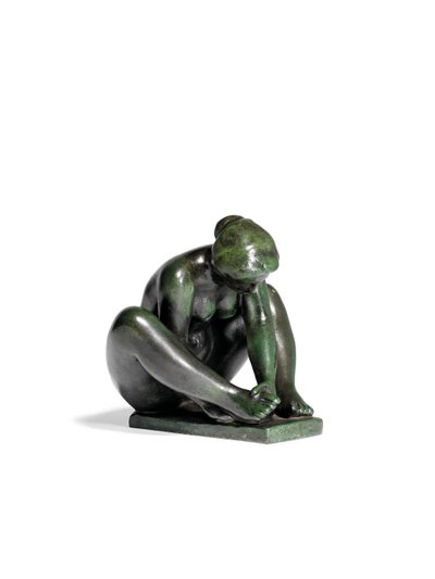 Crouching Girl Holding One Foot by Aristide Maillol