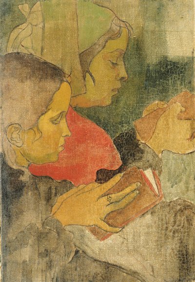 Breton Peasant Women at Mass by Armand (attr.to) Seguin