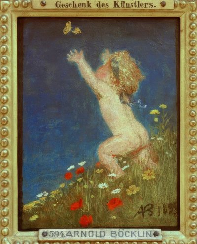 Naked Child with Blonde Hair by Arnold Böcklin