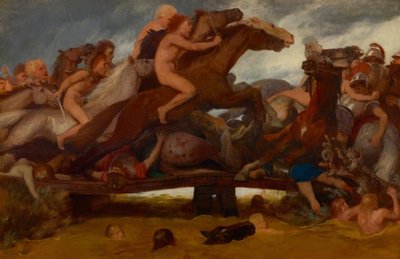 The battle on the bridge, 1889 by Arnold Böcklin