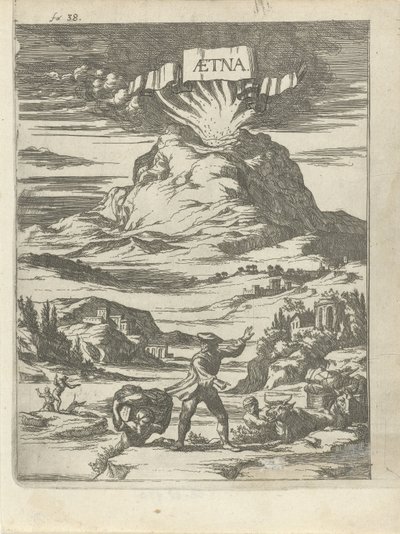 Volcanic Eruption (Aetna) by Arnold Houbraken