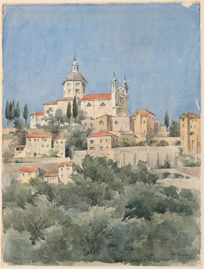 Church on a Hill by Arnold William Brunner