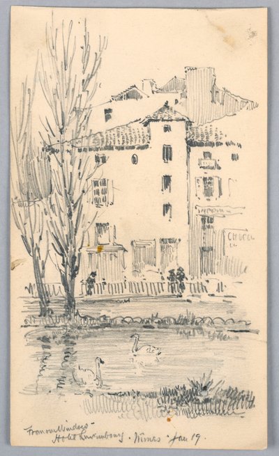 Hotel Luxembourg, Nîmes – From Our Window by Arnold William Brunner