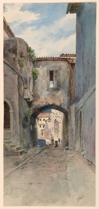 Narrow Street with Houses by Arnold William Brunner