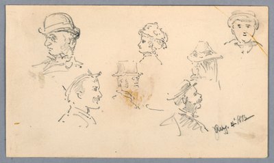 Seven Sketches of Heads by Arnold William Brunner