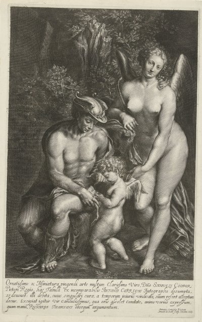 Mercury and Venus Teaching Cupid by Arnold de Jode