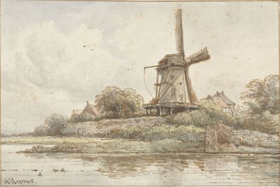 Mill on City Wall by Arnoldus Johannes Eymer