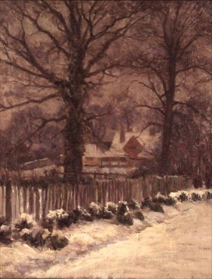 A Snowy Lane by Arthur Claude Cooke