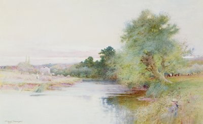 Haymaking near Marlow by Arthur Claude Strachan
