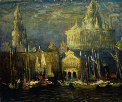 New York Waterfront by Arthur Clifton Goodwin
