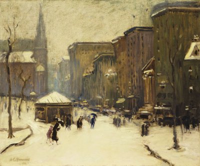 Park Street Church in Snow by Arthur Clifton Goodwin