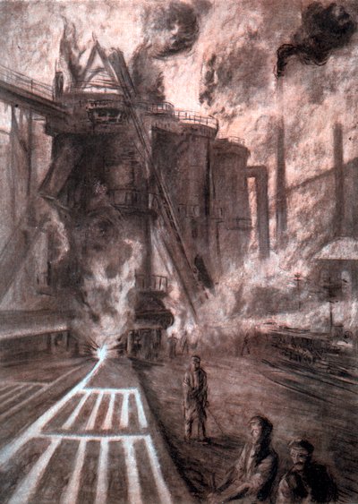 Tapping a Blast Furnace by Arthur Garratt