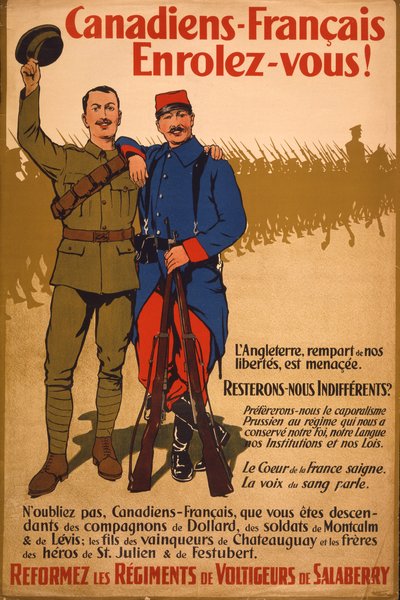 Canadiens-Français enrolez-vous! by Arthur H. Hider