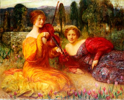 Musicienne du Silence by Arthur Hacker
