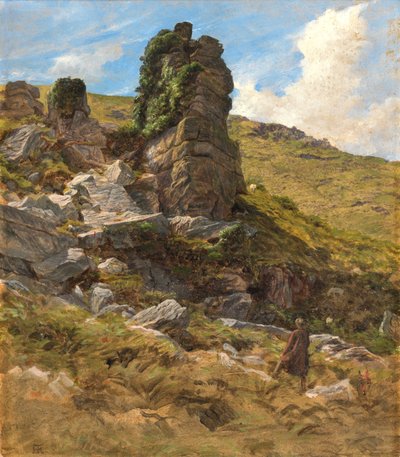 A Rocky Outcrop by Arthur Hughes