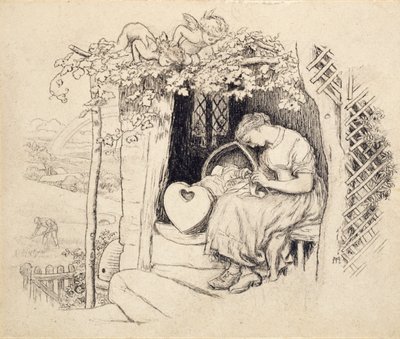 By the Cradle by Arthur Hughes