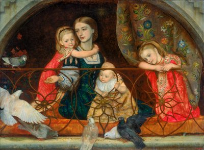 Mrs Leathart and Her Three Children by Arthur Hughes