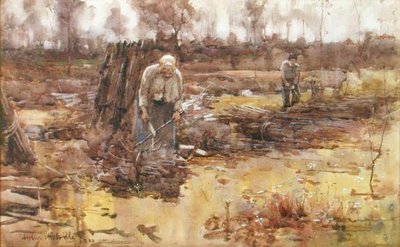 Twig Gatherers, Grez-sur-Loing by Arthur Melville