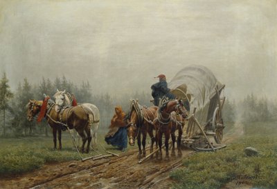 The Broken Freight Wagon, 1862 by Arthur Nikutowski
