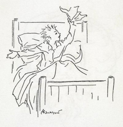 A boy in bed by Arthur Rackham