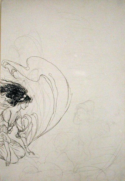 At the Pump by Arthur Rackham