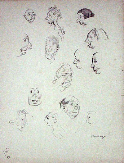 Grotesque Faces by Arthur Rackham