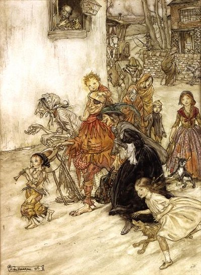 Illustration to Mother Goose by Arthur Rackham