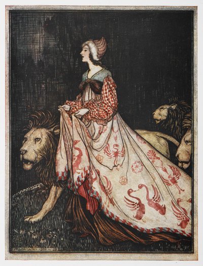 Illustration from The Lady and the Lion by Arthur Rackham