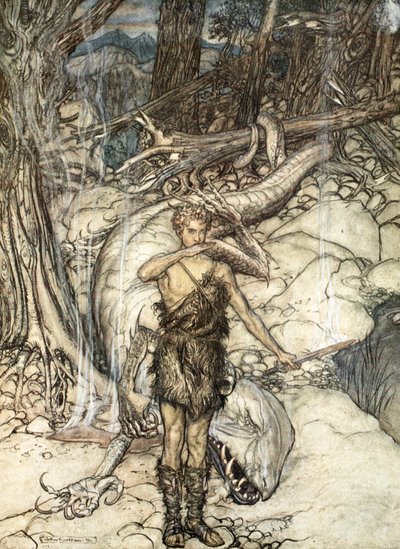 The Hot Blood Burns Like Fire! by Arthur Rackham