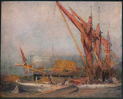 Hay Barges on the Thames by Arthur Streeton