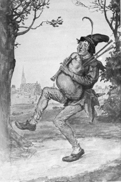 Bagpipes blowing The Love Augustin by Artist Unknown