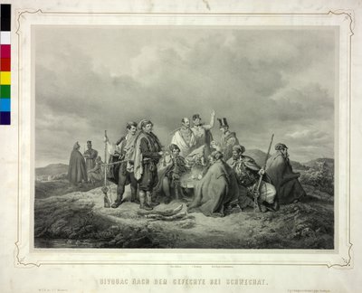 Bivouac after the fight at Schwechat by Artist Unknown